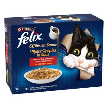 24x85g Felix Fantastic Gravy Lover vidéki válogatás nedves macskatáp kép