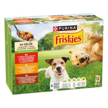 24x85g Friskies Adult marha, csirke & bárány aszpikban nedves kutyatáp kép