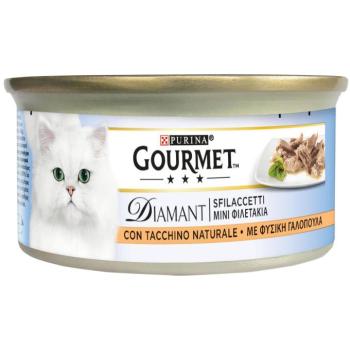 24x85g Gourmet Diamant Filé természetes pulykahússal nedves macskatáp kép