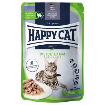 24x85g Happy Cat Meat Adult bárány szószban nedves macskatáp kép
