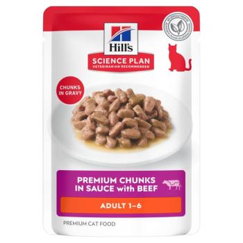 24x85g Hill's Science Plan Adult nedves macskatáp- Marha