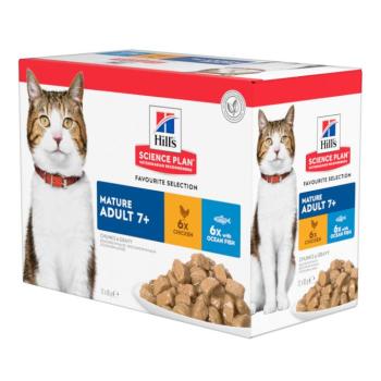 24x85g Hill's Science Plan Mature Adult nedves macskatáp- Halválogatás kép