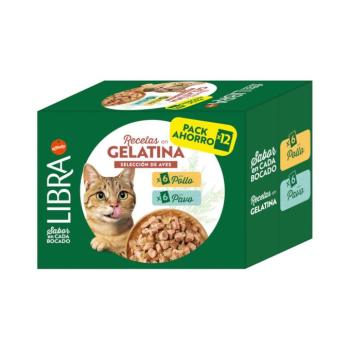 24x85g Libra Cat baromfiválogatás aszpikban csirke & pulyka nedves macskatáp kép