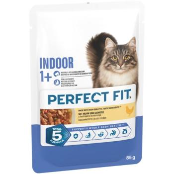 24x85g Perfect Fit Indoor 1+ csirke nedves macskatáp kép