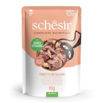 24x85g Schesir Complete Nutrition Filet tonhal & lazac aszpikban nedves macskatáp kép