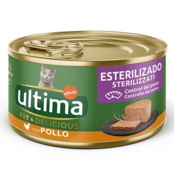 24 x 85 g Ultima Delicious Mousse Sterilized csirke nedves macskaeledel kép