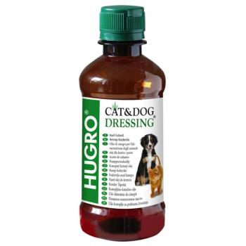 250ml Hugro kenderolaj étrend-kiegészítő eledel kutyáknak, macskáknak, rágcsálóknak kép