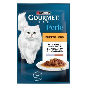 26x85g Gourmet Perle Borjú & kacsa nedves macskatáp kép