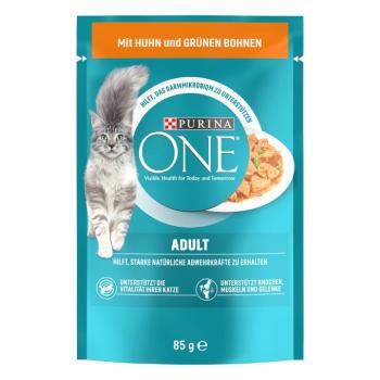 26x85g PURINA ONE Adult csirke & zöldbab nedves macskatáp kép