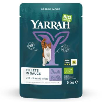 28x85g Yarrah Bio pulykfilék szószban nedves macskatáp kép