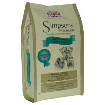2kg Simpsons Premium Adult Sensitive bárány & burgonya száraz kutyatáp kép
