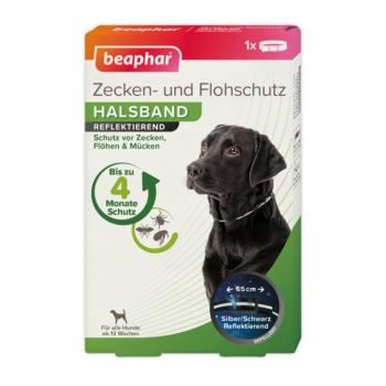 2x beaphar fényvisszaverő kullancs- és bolhanyakörv kutyáknak kb. 65 cm nyakkörfogat kép