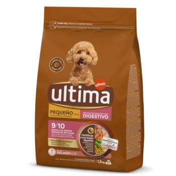 2x1,5 kg Ultima Mini Digestive Well-Being lazac száraz kutyatáp kép