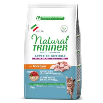 2x1,5kg Natural Trainer Difficult Appetite pulyka száraz macskatáp kép