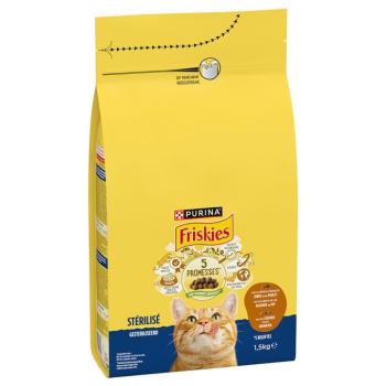2x1,5kg PURINA Friskies Sterilized pulyka, csirke & zöldség száraz macskatáp kép