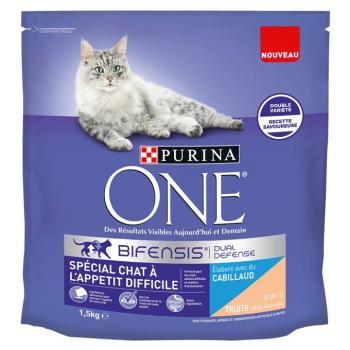 2x1,5kg PURINA ONE Selective Palate tőkehal & pisztráng száraz macskatáp kép