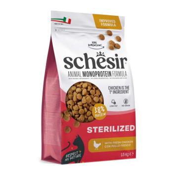 2x1,5kg Schesir Sterilized & Light csirke száraz macskatáp kép