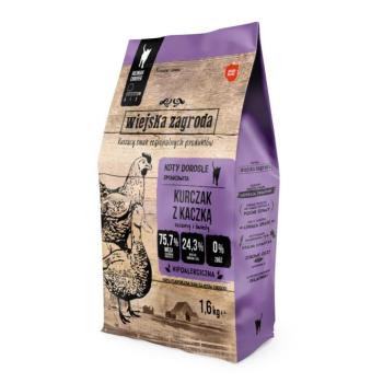 2x1,6kg Wiejska Zagroda Cat csirke kacsával száraz macskatáp kép