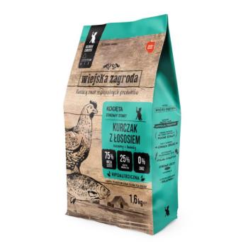 2x1,6kg Wiejska Zagroda Kitten csirke lazaccal száraz macskatáp kép
