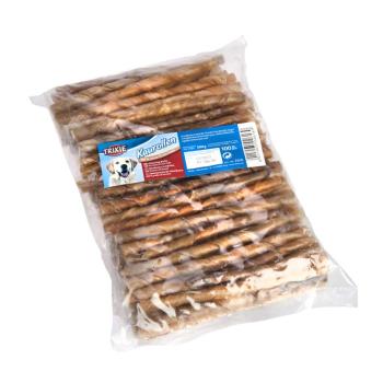 2x100db (1kg) 12,5cm-es Trixie csavart rágórúd marhabőrből kutyasnack kép