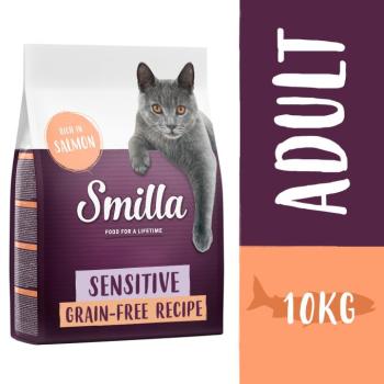 2x10kg Smilla Adult Sensitive gabonamentes lazac száraz macskatáp kép