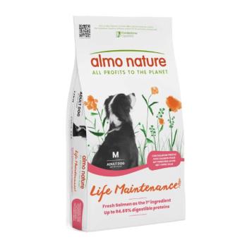 2x12kg Almo Nature Life Maintenance Adult Medium lazac & rizs száraz kutyatáp