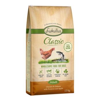 2x12 kg Lukullus Classic csirke & lazac gabonamentes száraz kutyatáp kép