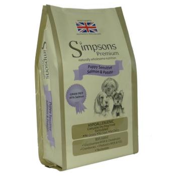 2x12 kg Simpsons Premium gazdaságos csomag - Puppy Sensitive lazac & burgonya kép