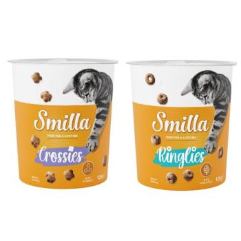 2x125g Smilla Ringlies & Crossies macskasnack vegyes csomagban (125g-125g)