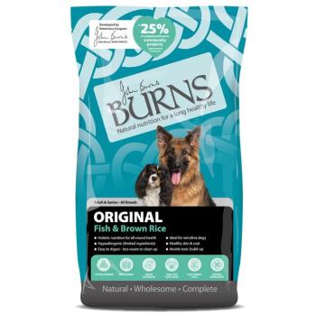 2x12kg Burns Adult & Senior Original hal & barna rizs száraz kutyatáp kép