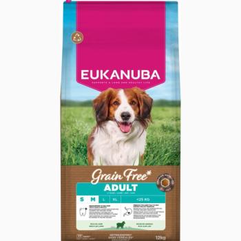 2x12kg Eukanuba Grain Free Adult Small & Medium bárány száraz kutyatáp kép