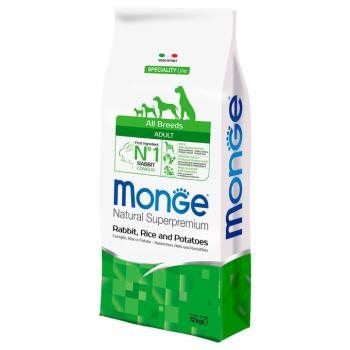 2x12kg Monge Superpremium Nyúl, rizs és burgonya száraz kutyatáp kép