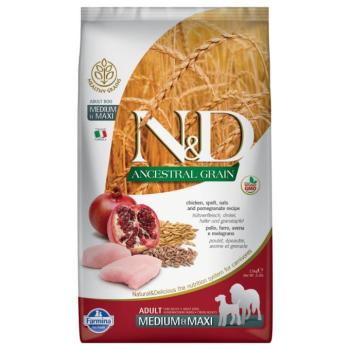 2x12kg N&D Ancestral Grain Adult Medium & Maxi csirke & gránátalma száraz kutyatáp kép
