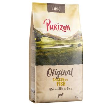 2x12kg Purizon Large Adult csirke & hal - gabonamentes kép