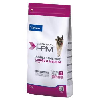 2x12kg Virbac Veterinary HPM Adult Sensitive Large & Medium száraz kutyatáp kép