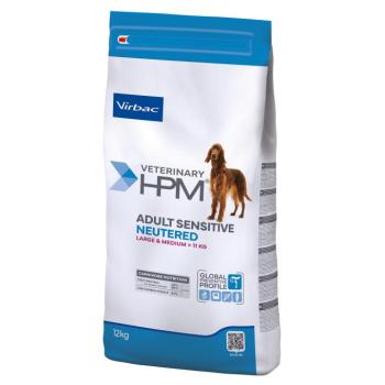 2x12kg Virbac Veterinary HPM Adult Sensitive Neutered Dog Large & Medium száraz kutyatáp kép
