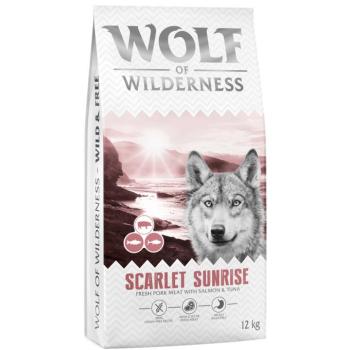 2x12kg Wolf of Wilderness "Scarlet Sunrise" lazac & tonhal - gabonamentes száraz kutyatáp