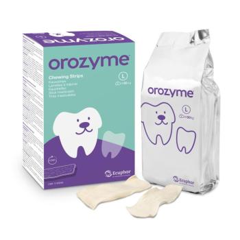 2x141g Orozyme Strips fogápoló snack Nagy testű kutyáknak kutyáknak kép