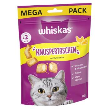 2x180g Whiskas Temptations csirke & sajt ropogós falatok macskasnack kép