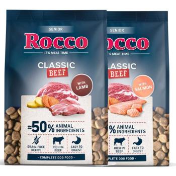 2x1kg Rocco Classic Senior száraz kutyatáp vegyes próbacsomagban (marha & bárány + marha & lazac) kép
