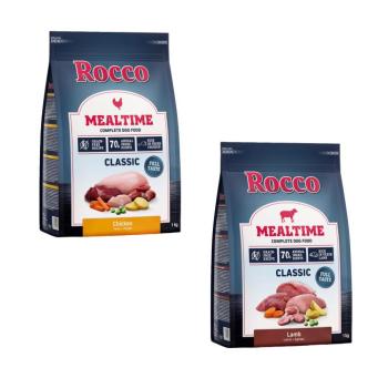 2x1kg Rocco Mealtime száraz kutyatáp vegyes próbacsomag: 1kg bárány + 1kg csirke kép
