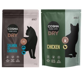2x2kg Cosma Air-Dried lazac & csirke + Extruded csirke száraz macskatáp kép
