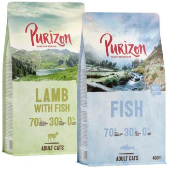 2x400g Purizon száraz macskatáp vegyes próbacsomagban-Bárány & hal + hal kép
