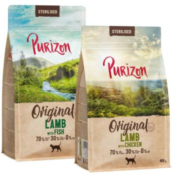 2x400g Purizon száraz macskatáp vegyes próbacsomagban- Sterilised bárány & csirke + Sterilised bárány & hal kép
