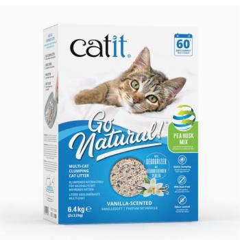 2x6,4kg Catit Go Natural! borsó + bentonit vanília illattal macskaalom kép