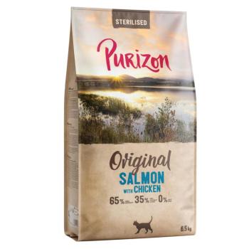 2x6,5kg Purizon Sterilised Adult lazac & csirke - gabonamentes száraz macskatáp kép