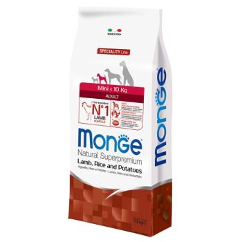 2x7,5kg Monge Natural Superpremium Adult Mini bárány, rizs & burgonya száraz kutyatáp kép