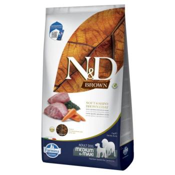 2x7kg N&D Brown Adult Medium & Maxi bárány, sárgarépa & spirulina száraz kutyatáp kép