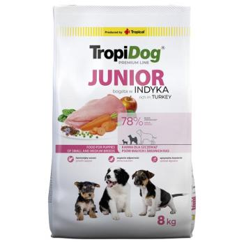 2x8kg Tropidog Premium Junior Small & Medium pulyka & rizs száraz kutyatáp kép