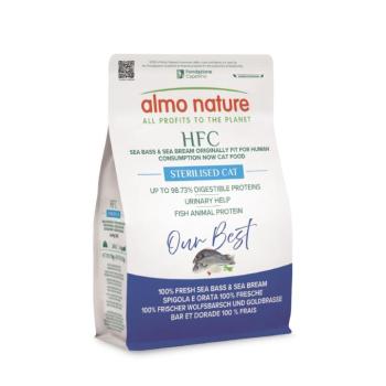 300g Almo Nature HFC Longevity Sterilizált farkassügér & aranydurbincs, száraz macskaeledel kép